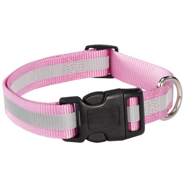 Guardian Gear Reflective Dog Collar and Lds - 14"-20" Collar - Pink-Dog-Guardian Gear-PetPhenom