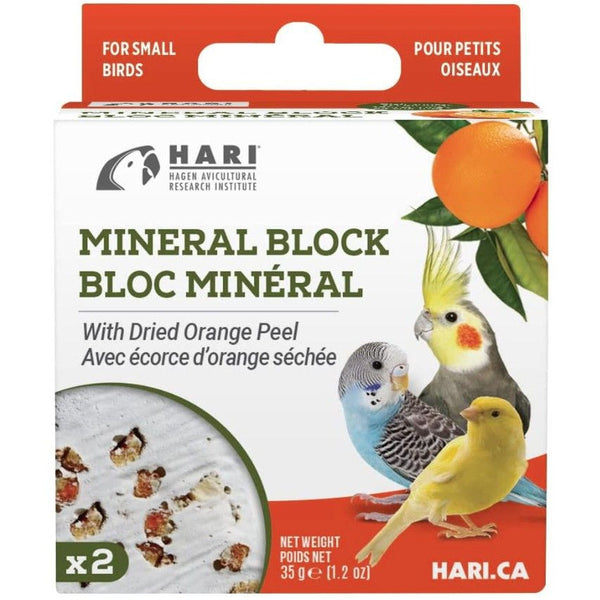 HARI Orange Peel Mineral Block for Small Birds, 1.2 oz-Bird-Hari-PetPhenom