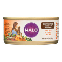 Halo Gluten-Free Indoor Cat Chicken & Trout Recipe - Case of 12 - 5.5 OZ-Cat-Halo Purely For Pets-PetPhenom