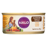 Halo Gluten-Free Indoor Cat Turkey & Quail Recipe - Case of 12 - 5.5 OZ-Cat-Halo Purely For Pets-PetPhenom