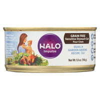 Halo Impulse Quail & Garden Greens Recipe Pate Cat Food - Case of 12 - 5.5 OZ-Cat-Halo Purely For Pets-PetPhenom