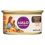 Halo Purely For Pets Cat Food - Spots Stew - Wholesome Chicken - 3 oz - case of 12-Cat-Halo Purely For Pets-PetPhenom