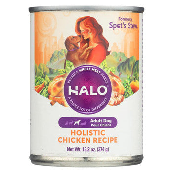 Halo Purely For Pets Halo Adult Dog Chicken Spots Stew - Wholesome Chicken - Case of 12 - 13.2 oz.-Dog-Halo Purely For Pets-PetPhenom