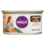 Halo Purely For Pets Pate - Cat - Chicken - Grain Free - Case of 18 - 3 oz-Cat-Halo Purely For Pets-PetPhenom