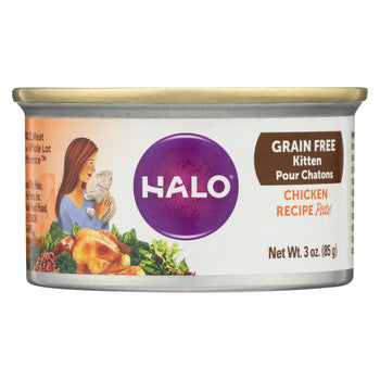 Halo Purely For Pets Pate - Cat - Chicken - Grain Free - Case of 18 - 3 oz-Cat-Halo Purely For Pets-PetPhenom