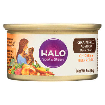Halo Purely For Pets Pate - Cat - Chicken and Beef - Grain Free - Case of 12 - 3 oz-Cat-Halo Purely For Pets-PetPhenom