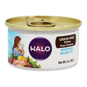 Halo Purely For Pets Pate - Cat - Whitefish - Grain Free - Case of 18 - 3 oz-Cat-Halo Purely For Pets-PetPhenom