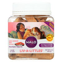 Halo Purely For Pets Protein Treats - Liv-A-Little - Salmon - 1.6 oz - case of 12-Dog-Halo Purely For Pets-PetPhenom