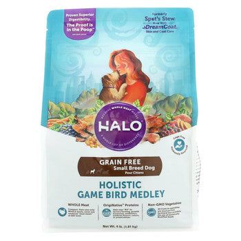 Halo Purely For Pets Spot's Stew Dry Small Breed - Turkey - Duck and Pheasant - Case of 6 - 4 lb.-Dog-Halo Purely For Pets-PetPhenom