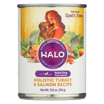 Halo Purely For Pets Spot's Stew For Dogs - Succulent Salmon Recipe - Case of 12 - 13.2 oz.-Dog-Halo Purely For Pets-PetPhenom