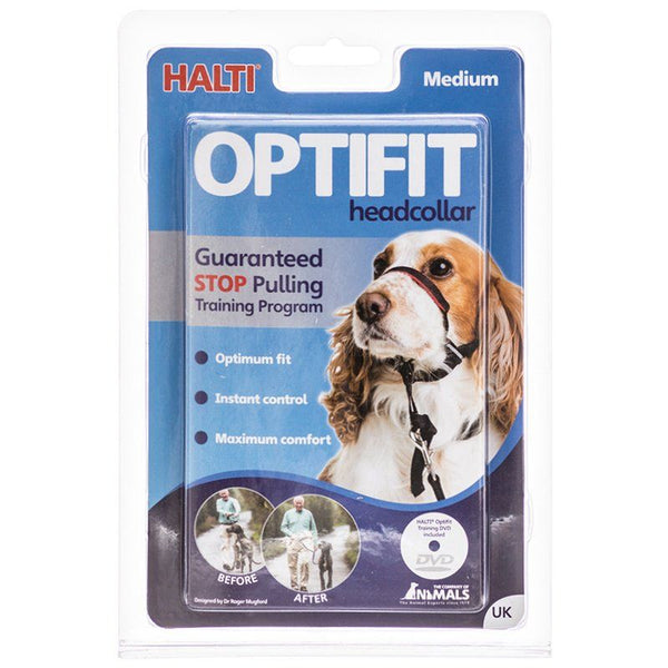 Halti Optifit Deluxe Headcollar for Dogs, Medium - (Cattledog, Springer Spaniel, Border Collie, Labrador, German Shepherd, Boxer, Doberman, Retrivers)-Dog-Company of Animals-PetPhenom