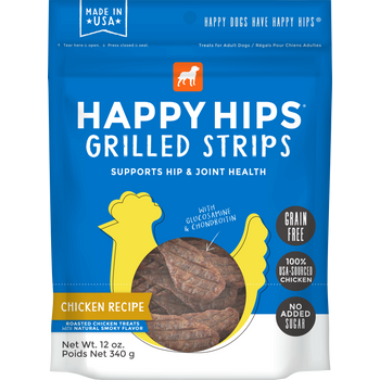 Happy Hips - Strips Green Free Chicken - Case of 6 - 12 OZ-Dog-Happy Hips-PetPhenom