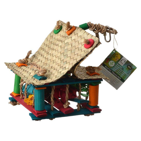Hari Rustic Treasures Foraging Rope House Bird Toy, Medium/Large - 1 Pack - (14"L x 9"W x 8"H)-Bird-Hari-PetPhenom