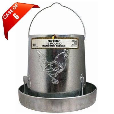 Harris Farms Hanging Galvanized Steel Poultry Feeder from Harris Farms -15lb-Chicken-Harris Farms-PetPhenom