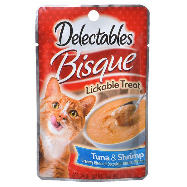 Hartz Delectables Bisque Lickable Cat Treats - Tuna & Shrimp, 1.4 oz-Cat-Hartz-PetPhenom