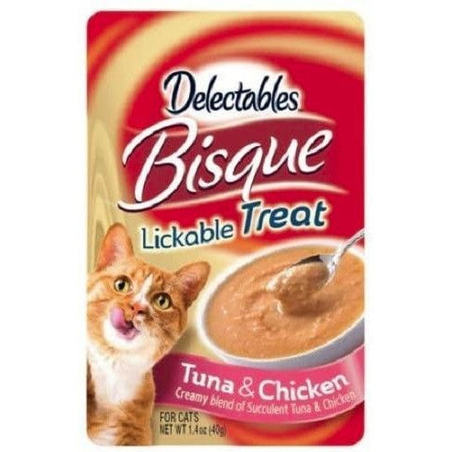 Hartz Delectables Bisque Lickable Treat for Cats - Chicken & Tuna, 5 count-Cat-Hartz-PetPhenom