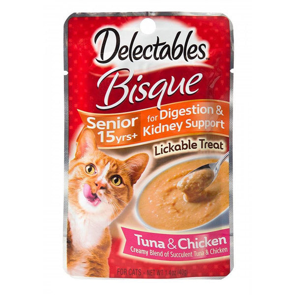 Hartz Delectables Bisque Senior Cat Treats - Tuna & Chicken, 1.4 oz-Cat-Hartz-PetPhenom