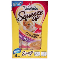 Hartz Delectables Senior Squeeze Up Lickable Cat Treat - Chicken, 4 count-Cat-Hartz-PetPhenom