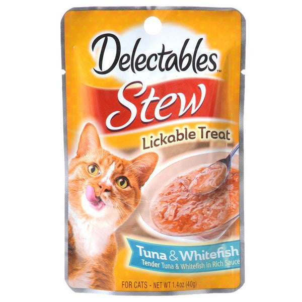 Hartz Delectables Stew Lickable Cat Treats - Tuna & Whitefish, 1.4 oz-Cat-Hartz-PetPhenom