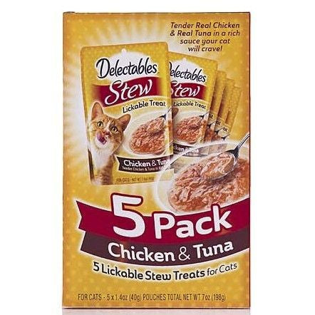 Hartz Delectables Stew Lickable Treat for Cats - Chicken & Tuna, 5 count-Cat-Hartz-PetPhenom