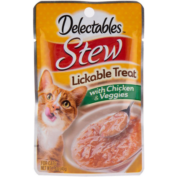 Hartz Delectables Stew Lickable Treat for Cats Chicken and Veggies, 1.4 oz-Cat-Hartz-PetPhenom