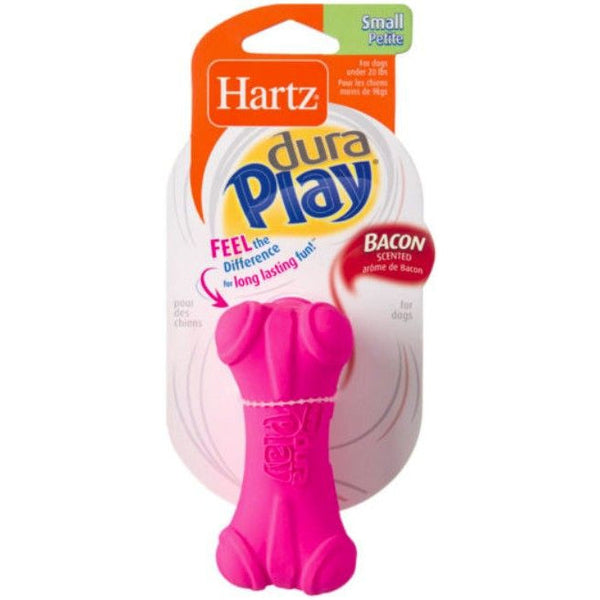 Hartz Dura Play Bacon Scented Dental Dog Bone Chew Toy - Assorted Colors, Small - 1 count-Dog-Hartz-PetPhenom