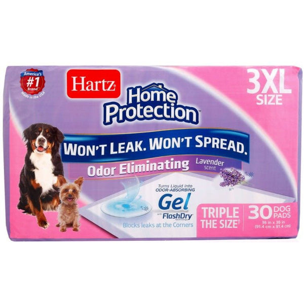 Hartz Home Protection Lavender Scent Odor Eliminating Dog Pads , 30 count-Dog-Hartz-PetPhenom