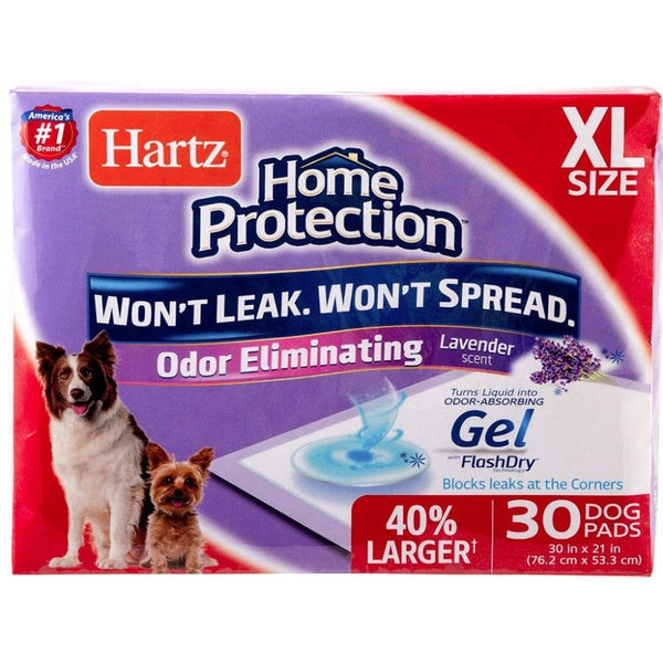 Hartz Home Protection Lavender Scent Odor Eliminating Dog Pads - X-Large, 30 count-Dog-Hartz-PetPhenom