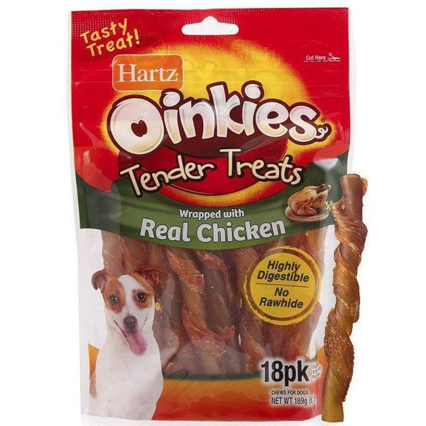 Hartz Oinkies Tender Treats - Chicken, 18 count-Dog-Hartz-PetPhenom