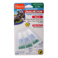 Hartz UltraGuard Dual Action Topical Flea and Tick Prevention for Very Small Dogs (5 - 14 lbs), 3 count-Dog-Hartz-PetPhenom