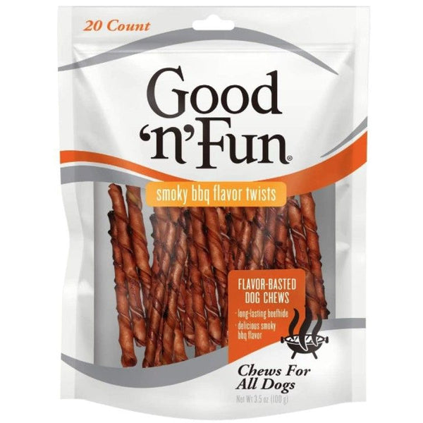 Healthy Hide Good 'n' Fun Smoky BBQ Basted Twists, 20 count-Dog-Healthy Hide-PetPhenom