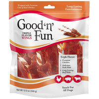 Healthy Hide Good'n' Fun Triple-Flavor Wings Chicken, Pork and Beef Hide, 12 oz-Dog-Healthy Hide-PetPhenom