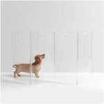 Hiddin Clear Freestanding Pet Gate Zig Zag | Options-Dog-Hiddin.co-4 Panel-PetPhenom