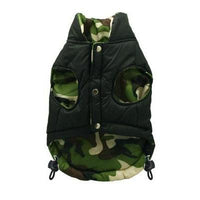 Hip Doggie Inc. Black Camo Reversible Puffer Vest by Hip Doggie -BD Sm-Dog-Hip Doggie Inc.-PetPhenom