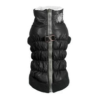 Hip Doggie Inc. Black Crown Scrunchy Puffer Vest by Hip Doggie -L-Dog-Hip Doggie Inc.-PetPhenom