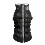 Hip Doggie Inc. Black Crown Scrunchy Puffer Vest by Hip Doggie -M-Dog-Hip Doggie Inc.-PetPhenom