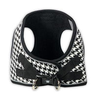 Hip Doggie Inc. Black EZ Reflective Houndstooth Harness Vest -M-Dog-Hip Doggie Inc.-PetPhenom