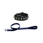 Hip Doggie Inc. Black Faux Leather Stud Collars & Leads by Hip Doggie -Med. (3/4" x 10.5-14")-Dog-Hip Doggie Inc.-PetPhenom