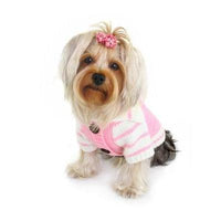 Hip Doggie Inc. Pink HD Crown Cardigan Sweater by Hip Doggie -L-Dog-Hip Doggie Inc.-PetPhenom