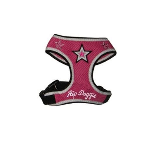 Hip Doggie Inc. Pink Mesh Super Star Harness Vest by Hip Doggie -3/4" x 4' Black Lead-Dog-Hip Doggie Inc.-PetPhenom