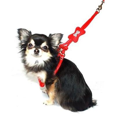 Hip Doggie Inc. Red Bone Designer Charm Step-in Harness by Hip Doggie -X-Small-Dog-Hip Doggie Inc.-PetPhenom