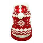 Hip Doggie Inc. Red Super Soft Snowflake Hoodie by Hip Doggie -Small-Dog-Hip Doggie Inc.-PetPhenom