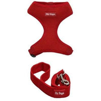 Hip Doggie Inc. Red Ultra Comfort Mesh Harness Vests by Hip Doggie -3/4" x 4' Lead-Dog-Hip Doggie Inc.-PetPhenom