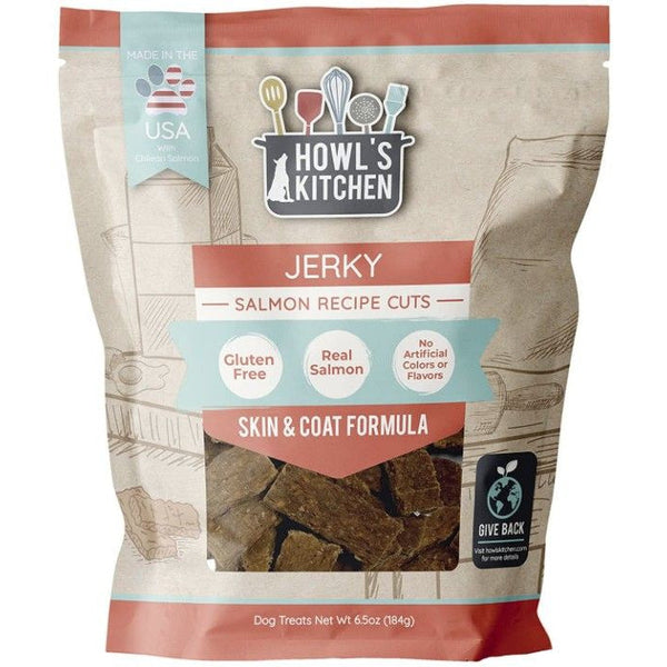 Howls Kitchen Salmon Jerky Cuts Skin and Coat Formula, 6.5 oz-Dog-Howl's Kitchen-PetPhenom