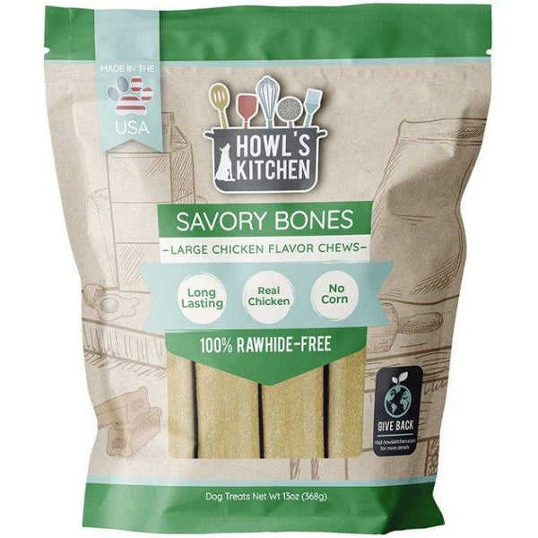 Howls Kitchen Savory Bones Chicken Flavored Chews Large, 14 oz-Dog-Howl's Kitchen-PetPhenom