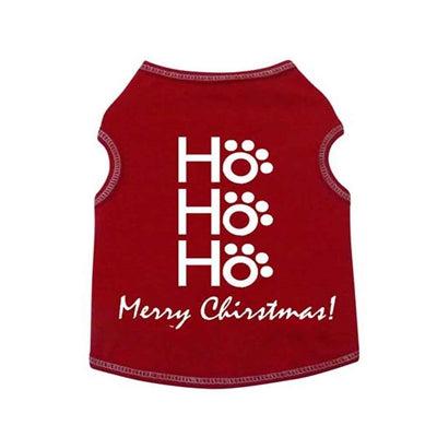 I See Spot Ho Ho Ho Tank - Red -Large-Dog-I See Spot-PetPhenom