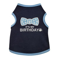 I See Spot It's My Birthday Tank - Navy Blue - XSmall-Dog-I See Spot-PetPhenom