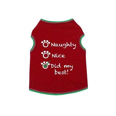 I See Spot Naughty, Nice, Best Tank - Red -Large-Dog-I See Spot-PetPhenom