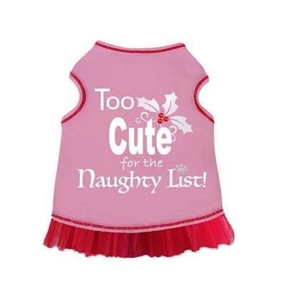 I See Spot Too Cute for the Naughty List Dress - Pink -Small-Dog-I See Spot-PetPhenom
