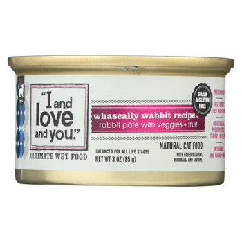 I and Love and You Canned Cat Food - Wabbit Pate - Case of 24 - 3 oz-Cat-I And Love And You-PetPhenom